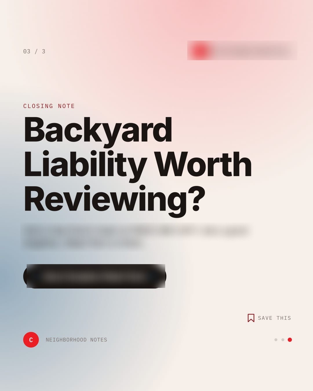 Published post inviting a backyard liability review