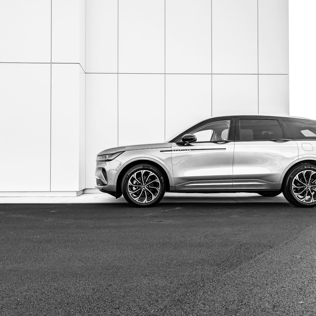 An SUV outside the showroom