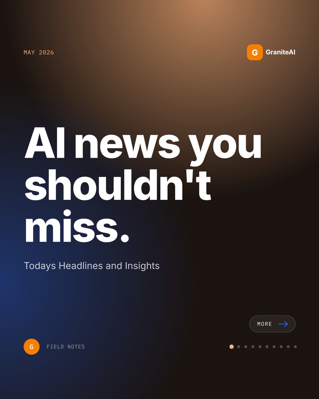 GraniteAI daily news carousel