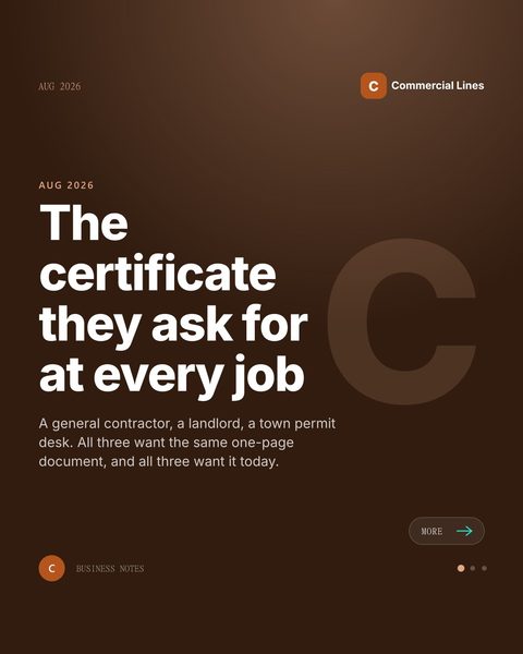 Sample Mica for Insurance post about the certificate of insurance a contractor gets asked for