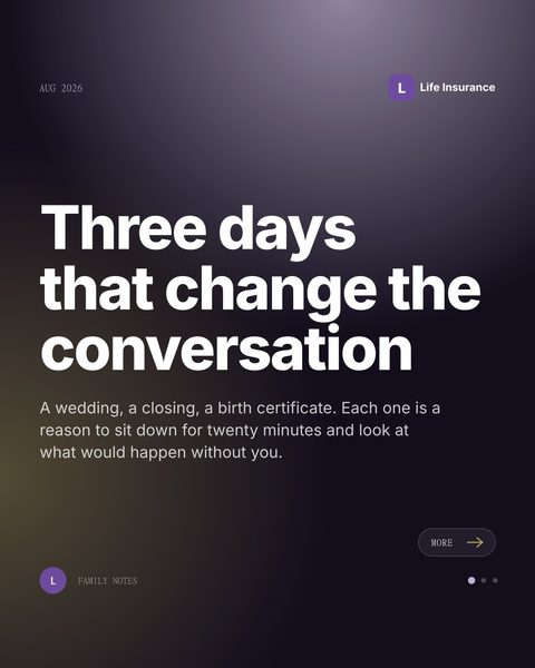 Sample Mica for Insurance post about the three life events that call for a coverage review