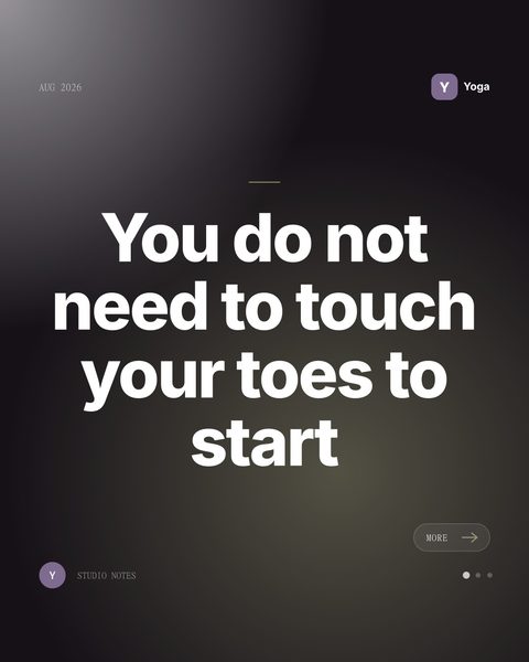 Sample Mica Social post for a yoga studio about starting a first class